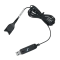 Аудиокабель EPOS USB-ED 01, USB Type-A - ED (Легкое отсоединение), Чёрный