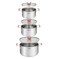 Набор кастрюль Tefal Opti'Space, 5,2л, Нержавеющая сталь Набор кастрюль Tefal Opti'Space, 5,2л, Нержавеющая сталь