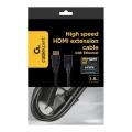 Cablu Video Cablexpert CC-HDMI4X-6, HDMI (M) - HDMI (F), 1,8m, Negru Cablu Video Cablexpert CC-HDMI4X-6, HDMI (M) - HDMI (F), 1,8m, Negru