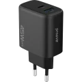 Incarcator Proove, Silicone Power 45W, USB+Type-C, (fara cablu), Black
