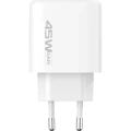 Incarcator Proove, Silicone Power 45W, USB+Type-C, (fara cablu) White Incarcator Proove, Silicone Power 45W, USB+Type-C, (fara cablu) White