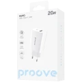 Incarcator Proove, Rapid 20W, USB+Type-C, (fara cablu),White