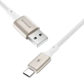 Cablu USB (Type-C), Proove Dense Metal 3A (1m), White