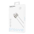 Cablu USB (Type-C), Proove Dense Metal 3A (1m), White