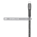 Cable de date Rivacase PS6105, USB Type-C/USB Type-C, 1,2m, Gri Cable de date Rivacase PS6105, USB Type-C/USB Type-C, 1,2m, Gri