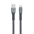 Cablu de încărcare și date Rivacase PS6102, USB Type-C/USB Type-A, 1,2m, Gri