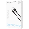 Cablu USB (8-pin), Proove Light Silicone Plus 2.4A (1m), Black Cablu USB (8-pin), Proove Light Silicone Plus 2.4A (1m), Black
