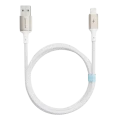 Cablu USB (8-pin), Proove Dense Metal 2.4A (1m), White Cablu USB (8-pin), Proove Dense Metal 2.4A (1m), White