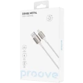 Cablu USB (8-pin), Proove Dense Metal 2.4A (1m), White Cablu USB (8-pin), Proove Dense Metal 2.4A (1m), White