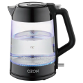 Fierbător electric OZON EKC-1705A-GS Negru - 2200 W | 1.7 l | Oțel Inoxidabil, Sticlă