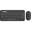 Клавиатура и мышь Logitech Pebble 2 Combo Мембрана Черный - Беспроводное | Английский