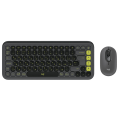 Клавиатура и мышь Logitech POP ICON Combo Мембрана Черный - Беспроводное | Украинский,Английский