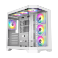 Carcasă PC Gamemax HYPE-A Midi-Tower Alb - Fără PSU | Metal, sticlă călită