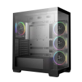 Carcasă PC Deepcool CG580 4F V2 Midi-Tower Negru - Fără PSU | ABS Plastic,Oțel,Sticlă călită | ARGB