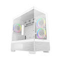 Carcasă PC Deepcool CG380 3F WH Mini-Tower Alb - Fără PSU | Oțel, plastic ABS, Sticlă călită
