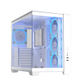 Carcasă PC ASUS A32 PLUS TG Midi-Tower Alb - Fără PSU | Oțel, plastic ABS, Sticlă călită | ARGB