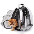 Rucsac pentru animale de companie cu fereastra din plastic, cu spate extensibil, buzunar lateral, Jumi, greutate maxima 6 kg, Gri