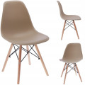Scaun bucatarie, EVA, Jumi, polipropilena, lemn de fag, 81x46x52cm, Maro