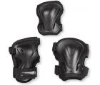 Комплект защиты Rollerblade 068P0500100 Rollerblade EVO GEAR 3 PACK BLACK  S – наколенники, налокотники, запястья, анатомический крой, вентиляция