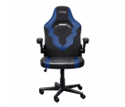 Trust Gaming Chair GXT 703B RIYE - Black/Blue, PU leather and breathable fabric, adjustable gaming chair with a strong frame, flip-up armrests, Class 4 gas lift, up to 140kg
