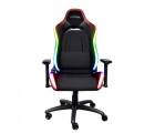 Trust Gaming Chair GXT 719 Ruya - Black RGB, breathable fabric/PU leather on the sides, 3D armrests, Class 4 gas lift, 90°-180° adjustable backrest, Powerbank, Wireless remote, Including removable and adjustable lumbar and neck cushion, Durable double whe