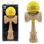 «Kendama Flippy X Original Rainbow», профессиональная, металлический подшипник, веревка 62/65 см, сверхлипкая, большие чашки, King Size 7 х 6 х 18 см, желто-коричневая