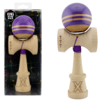 «Kendama Flippy X Original Rainbow», профессиональная, металлический подшипник, веревка 62/65 см, сверхлипкая, большие чашки, King Size 7 х 6 х 18 см, индиго-коричневая