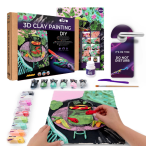 Объемная 3D картина из воздушного пластилина Air Clay 30×40 см — Золотые рыбки