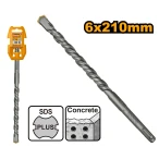 Burghiu pentru beton 6x210mm SDS-Plus INGCO DBH1210603 Burghiu pentru beton 6x210mm SDS-Plus INGCO DBH1210603