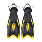 Labe inot Cressi-Sub Palau black/yellow (Mărime labe de înot: 38-41)