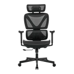 Scaun de birou Lumi CH05-31, Textil, Negru | Portocaliu