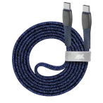 Cablu de încărcare și date Rivacase PS6105, USB Type-C/USB Type-C, 1,2m, Albastru