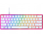 HYPERX Alloy Origins 60 Pink, Mechanical Gaming Keyboard (RU), Mechanical keys (HyperX Red - Linear switch) Backlight (RGB), Petite 60% form factor, Ultra-portable design, Full aircraft-grade aluminum body, USB