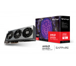 Sapphire NITRO+ Radeon™ RX 7700 XT 12GB GDDR6 192Bit 2599/18000Mhz, 2xHDMI, 2xDP, Triple Fan, SP: 3456, AMD RDNA 3, 5nm GPU, PCIe4.0, Composite Heatpipe, Two-Ball Bearing, Angular Hybridized Fan Blades, Aluminum Alloy Frame, Dual UEFI, ARGB Light Bar, Met