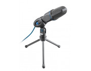 Trust Mico USB Microphone for PC and laptop,USB microphone on tripod stand that works with 3.5 mm and USB connections, 1,8m