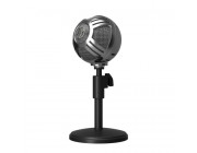 AROZZI Sfera entry level USB microphone with simple plug-and-play feature with Cardioid pick-up pattern, 1,8m, chrome
