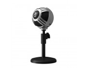 AROZZI Sfera Pro USB Plug-and-play microphone with -10dB Cardioid, Cardioid, and Omnidirectional pick-up patterns, 20Hz – 20kHz, 1.9m, silver