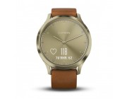 Смарт-часы Garmin HR Premium Gold Tone with Light Brown Leather Band S/M 
