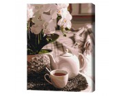 Картина по номерам (в упаковке)  Чаепитие в орхидеях