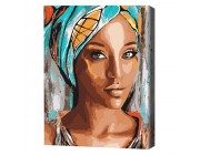 Картина по номерам (без упаковки)  Портрет африканской женщины