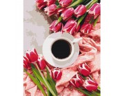 Картина по номерам (без упаковки)  Кофейня весна