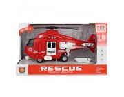 1:16 Инерционный Вертолет Fire  Rescue Helicopter (свет / звук)