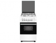 Плита Zanetti Z5000 EWH50x60, 4 газ.конфорки.электроподжиг,электро духовка,белая,