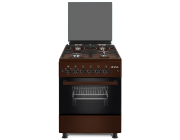 Плита Zanetti Z60 EBR Fonta 60x60, 4 газ.конфорки,чугунные решетки .электроподжиг,электро духовка,коричневая