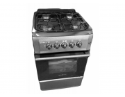 Плита Zanetti Z500 G SILVER 50x55, 4 газ.конфорки.,газ духовка,СЕРЕБРИСТАЯ