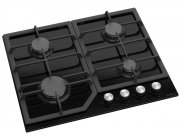 Плита Zanetti ECO 1150 BLACK 4 газ конфорки.Решетка чугунная.панел управления спереди .Электроподжиг.закаленное стекло.черный
