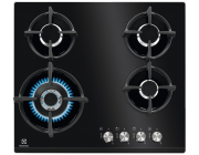 Плита Electrolux KGG6437K 4 газ конфорки.Газ-контроль.Решетка чугунная.панел управления спереди .Электроподжиг.закаленное стекло.черный