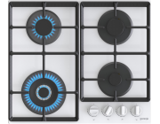 Плита Gorenje GTW641EW4 газ конфорки.закаленное стекло.Решетка чугунная.панел управления спереди.Электроподжиг.Газ-контроль.Конфорка WOK .Белый