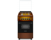 Плита Electroplus EP5000 G TDF 50x55, 4 газ.конфорки.электроподжиг,газ духовка,коричневая.