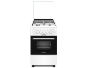 Плита Electroplus EP5000 GWH 50x55, 4 газ.конфорки.электроподжиг,газ духовка,белая